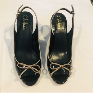 NWT Cole Haan Nike Air sz 9B black open toe heels